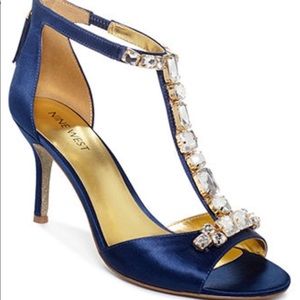 Brand New. Peep Toe Heels Sapphire Blue.